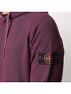 Dust Colour Treatment Hoodie Purple - STONE ISLAND - BALAAN 6