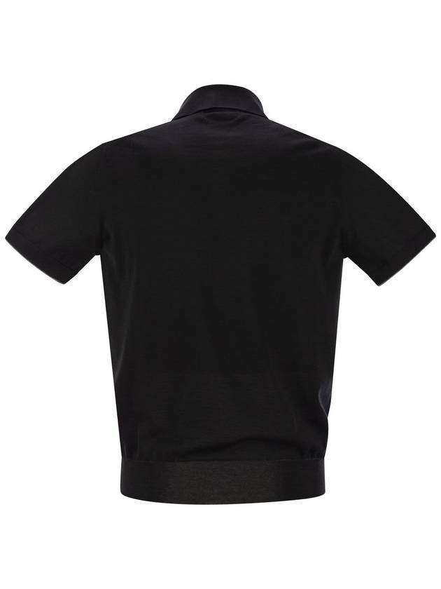 Classic Knit PK Shirt Black - BRUNELLO CUCINELLI - BALAAN 3