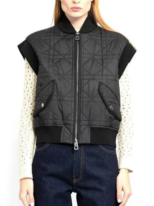 Macrocannage Quilted Technical Taffeta Vest Black - DIOR - BALAAN 2