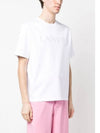 Embroidered Logo Short Sleeve T-shirt White - LANVIN - BALAAN 3