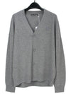 Keve Face Wool V-neck Cardigan Grey Melange - ACNE STUDIOS - BALAAN 2