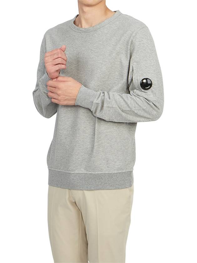 Light Fleece Sweatshirt Grey Melange - CP COMPANY - BALAAN 6