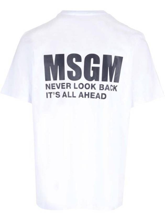 logo print short sleeve t-shirt white - MSGM - BALAAN 1