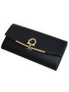 Gancini Continental Wallet Black - SALVATORE FERRAGAMO - BALAAN.