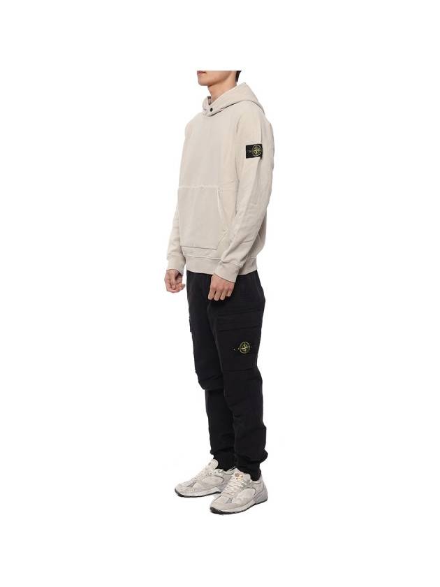 Stretch Cotton Gabardine Garment Dyed Cargo Straight Pants Black - STONE ISLAND - BALAAN 5