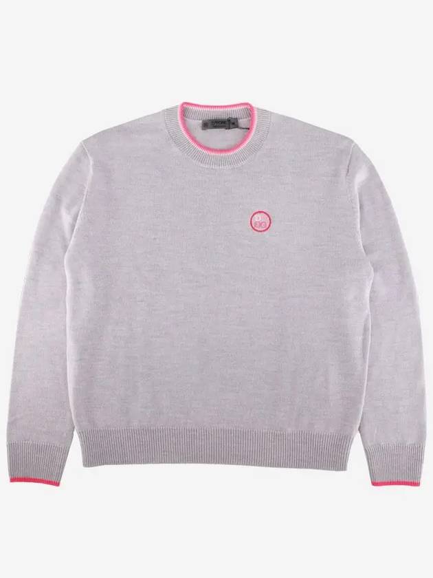 Relaxed Fit Crew Neck Sweater Grey - G/FORE - BALAAN 3