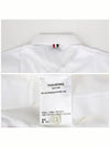 Men's Three Stripes Pocket Mercerized Short Sleeve Polo Shirt White - THOM BROWNE - BALAAN 8