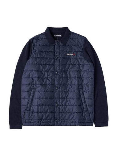 Logo Knit Down Jacket Navy - BARBOUR - BALAAN 1