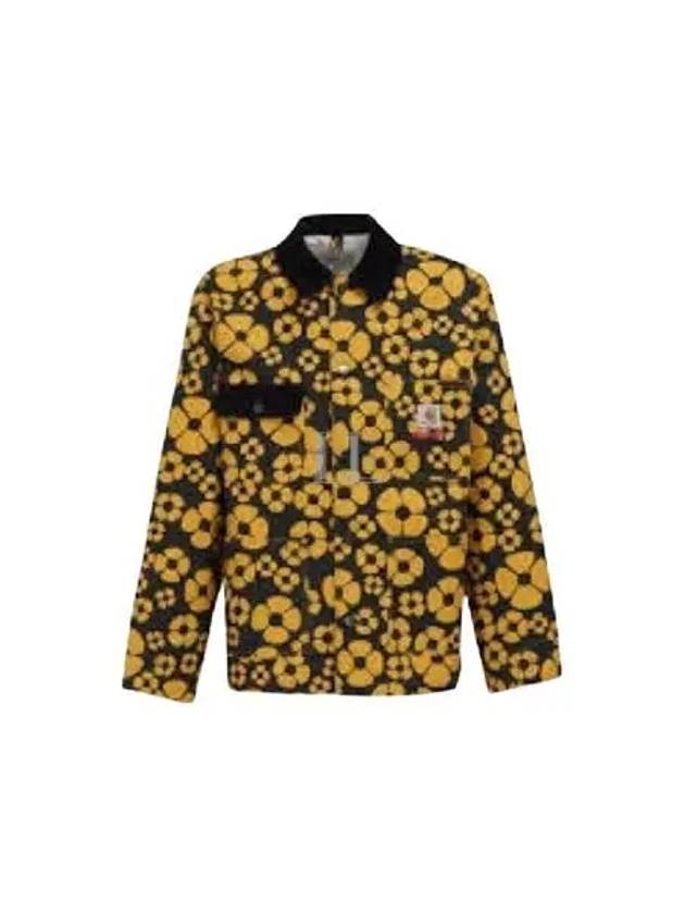 Floral Print Jacket Yellow Black - MARNI - BALAAN 2