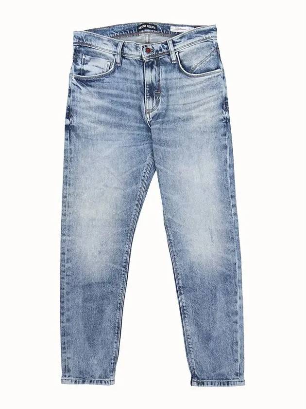 Simple point button slim ankle tapered jeans JN159 - IKALOOOK - BALAAN 1