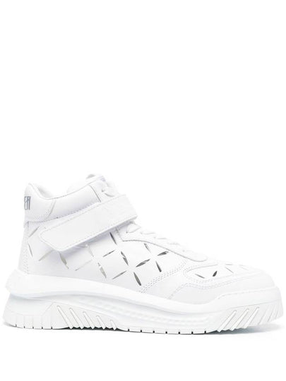 Men's Slashed Oddish High Top Sneakers White - VERSACE - BALAAN 2