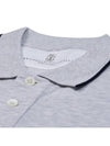 Logo Embroidered Short Sleeve Polo Shirt Heather Grey - BRUNELLO CUCINELLI - BALAAN 5