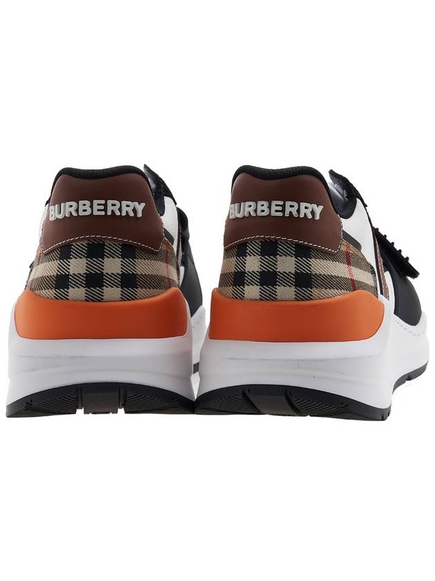 Leather Suede Vintage Check Sneakers Black - BURBERRY - BALAAN 5