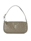 Rachel Croco Shoulder Bag GRIGIO 21PFRCLSMUDCCEMED - BY FAR - BALAAN 1