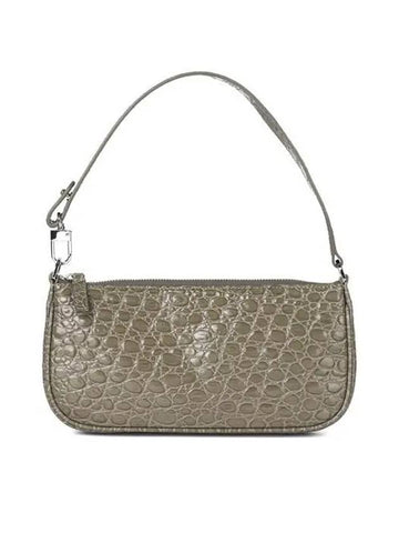 Rachel Croco Shoulder Bag GRIGIO 21PFRCLSMUDCCEMED - BY FAR - BALAAN 1