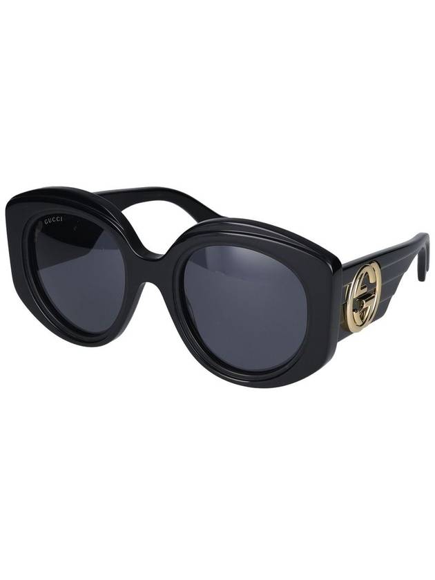 Round Acetate Sunglasses Black - GUCCI - BALAAN 3