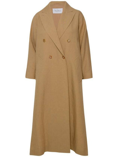 Madame Alpaca Linen Trench Coat Beige - MAX MARA - BALAAN 1