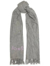 Crinkle Wool Scarf Grey - ACNE STUDIOS - BALAAN 2