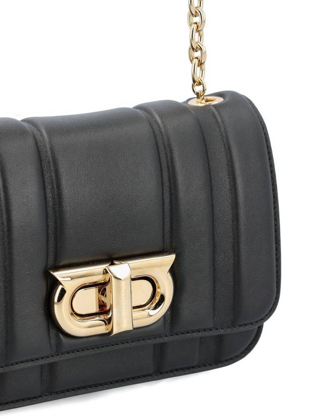 New Gancini Mini Shoulder Bag Black - SALVATORE FERRAGAMO - BALAAN 5