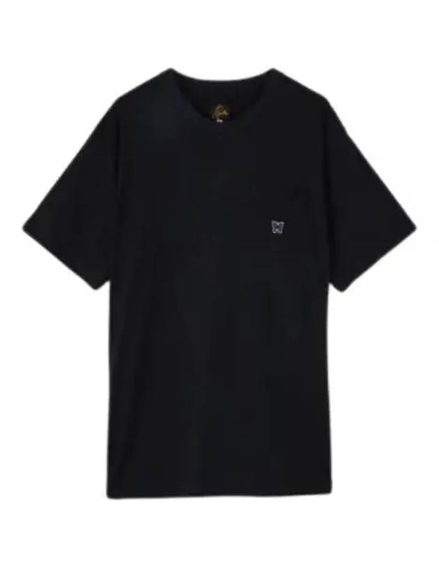 Crew Neck Poly Jersey Short Sleeve T-Shirt Black - NEEDLES - BALAAN 2