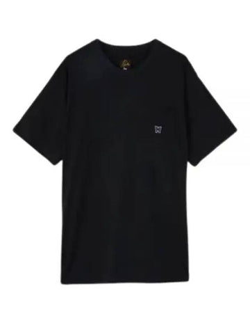 Crew Neck Tee BLACK OT262 Short Sleeve T Shirt - NEEDLES - BALAAN 1