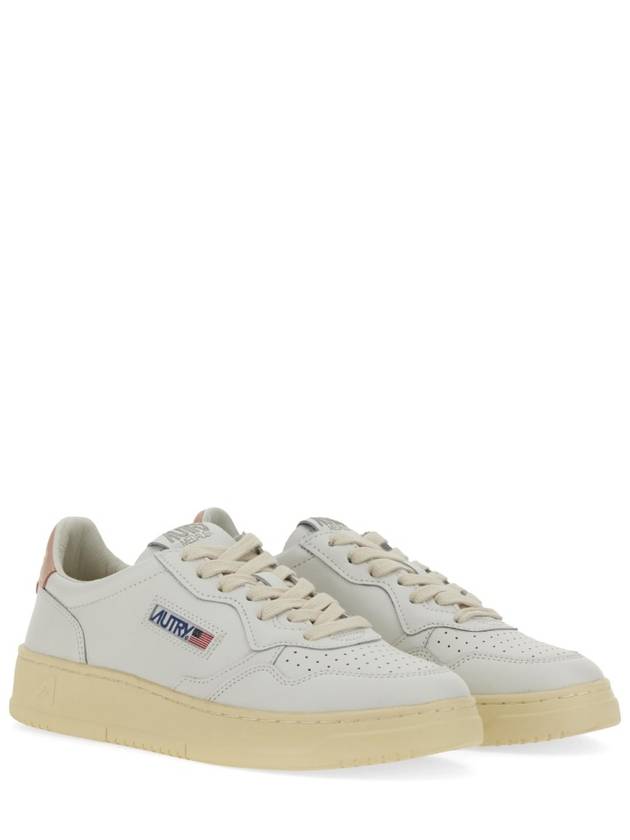 Medalist Pink Tab Leather Low Top Sneakers White - AUTRY - BALAAN 10