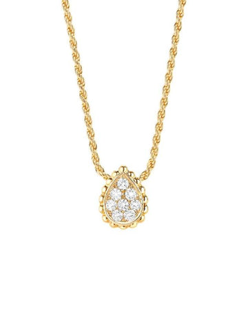 Serpent Boheme Pendant xs motif yellow gold diamond necklace women - BOUCHERON - BALAAN 1