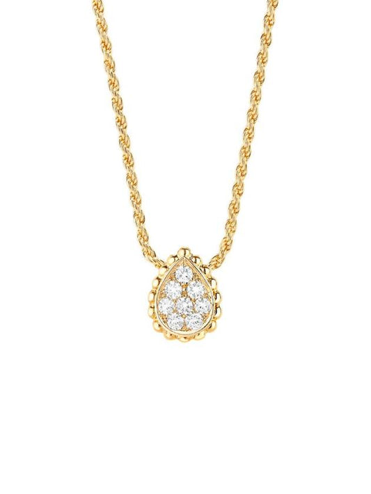 Serpent Boheme Pendant xs motif yellow gold diamond necklace women - BOUCHERON - BALAAN 1