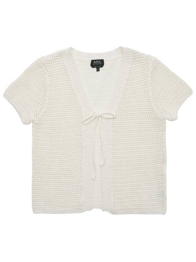 Women's Tie Front Knit Cardigan Off-White - A.P.C. - BALAAN 2