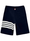 Cotton Loopback Knit Engineered 4-Bar Sweatshorts Navy - THOM BROWNE - BALAAN 3