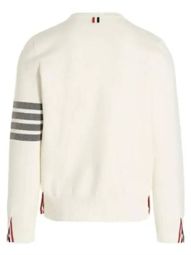 4 Bar Armband Milano Stitch Knit Top White - THOM BROWNE - BALAAN 3