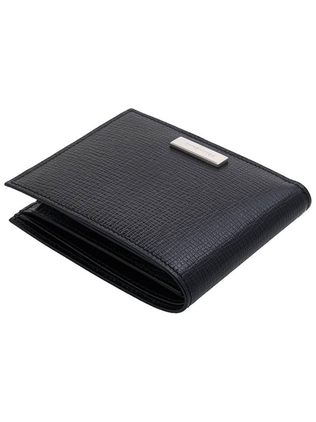 Men's Metal Logo Half Wallet Black - SALVATORE FERRAGAMO - BALAAN 5