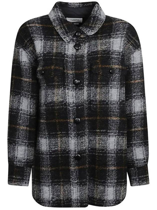 22FW HARVELI Check Shirt Jacket MA0998 22A012E 02AN - ISABEL MARANT - BALAAN 1