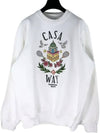 WF23JTP00114CASAWAY Logo Embroidered Sweatshirt White - CASABLANCA - BALAAN 4