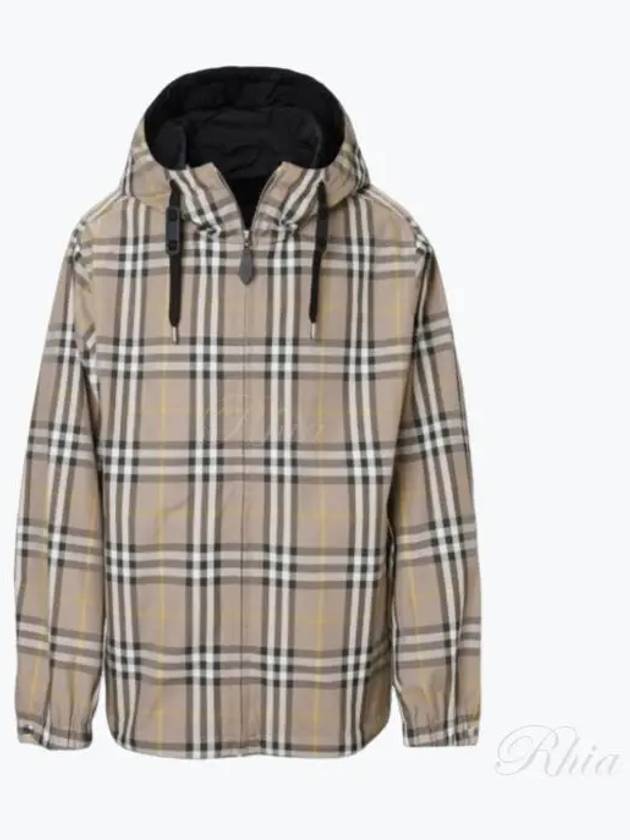 Vintage Check Reversible Hooded Jacket Beige - BURBERRY - BALAAN 2