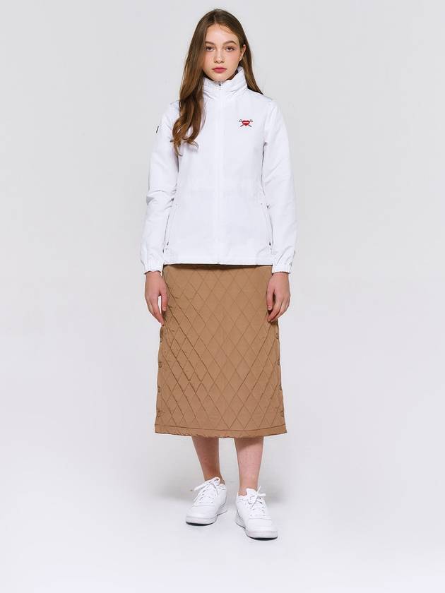 Heart Attack Warm Fit Quilted Skirt Brown - GOXO - BALAAN 2