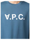 VPC Logo Crew Neck Sweatshirt Blue - A.P.C. - BALAAN 5