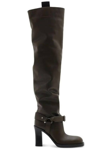 Soft Stirrup Leather Long Boots Snug - BURBERRY - BALAAN 1