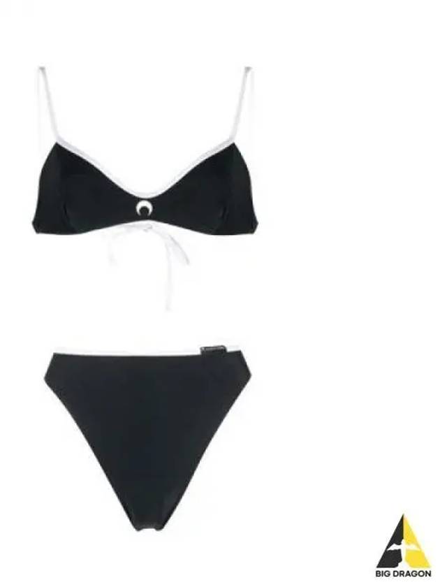 23SS Women's Active Jersey Bikini Swimsuit Black T344SS23 WJERPA0002 - MARINE SERRE - BALAAN 1
