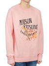 Men's Logo Print Detail Cotton Long Sleeve T-Shirt Pink - MAISON KITSUNE - BALAAN 4