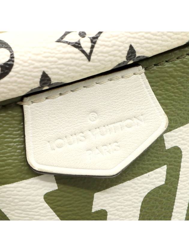 Khaki green beige monogram coated canvas bumbag hip bag belt - LOUIS VUITTON - BALAAN 7