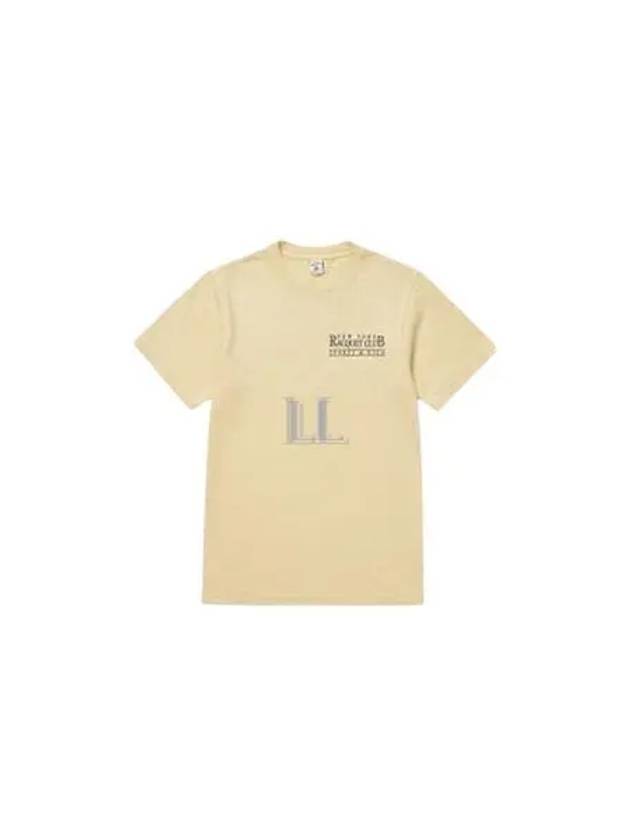 NY Racquet Club Cotton Short Sleeve T-Shirt Beige - SPORTY & RICH - BALAAN 2