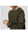 Lens Crew Neck Sweatshirt Khaki - CP COMPANY - BALAAN 3