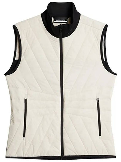 Women's Holma Quilt Hybrid Vest Whisper White - J.LINDEBERG - BALAAN 2