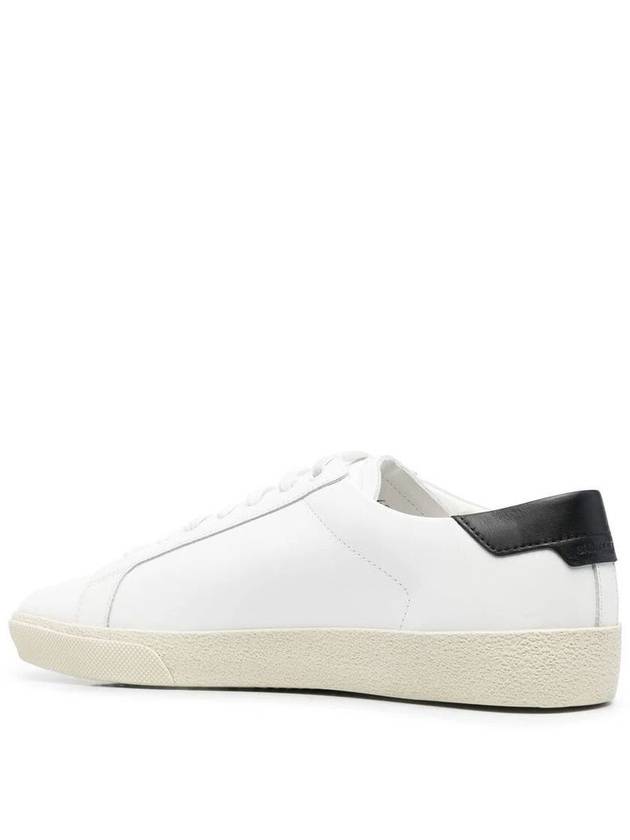 Court Classic SL 06 Leather Low Top Sneakers White - SAINT LAURENT - BALAAN 4