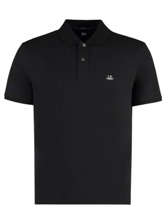 Stretch Piquet Regular Polo Shirt Black - CP COMPANY - BALAAN 2