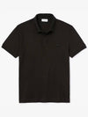 Men's Paris Regular Fit Stretch Cotton Pique Short Sleeve Polo Shirt Black - LACOSTE - BALAAN 2