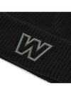 Alben Logo Virgin Wool Beanie Black - MAX MARA - BALAAN 5