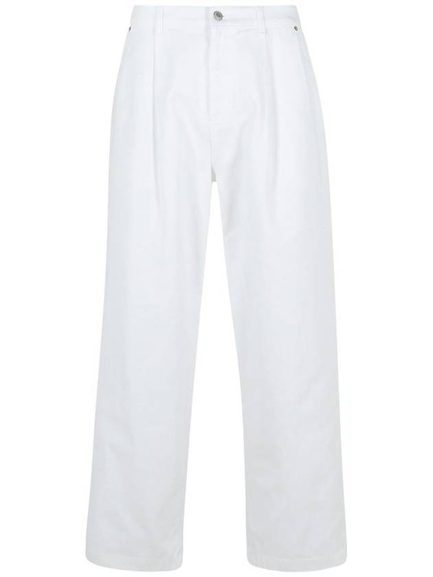 Moschino White Cotton Pants - MOSCHINO - BALAAN 1