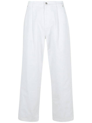 Moschino White Cotton Pants - MOSCHINO - BALAAN 1